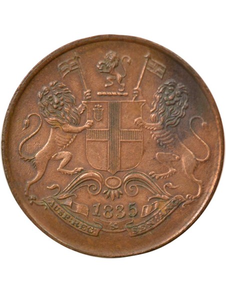 Inde Guillaume IV 1/4 anna Cuivre 1835 Madras