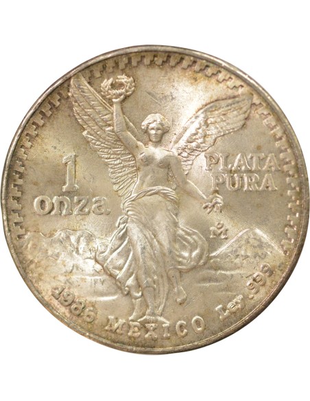 Mexique Libertad 1 once Argent 1986 Mo Mexico City