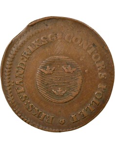 Suède Gustav IV Adolf 1/2 skilling Cuivre 1802 2