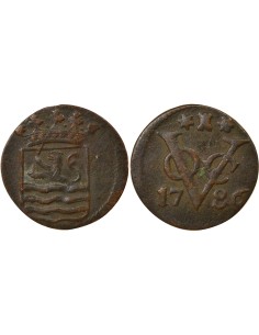 Pays-Bas VOC 1 duit Cuivre 1786 Middelburg