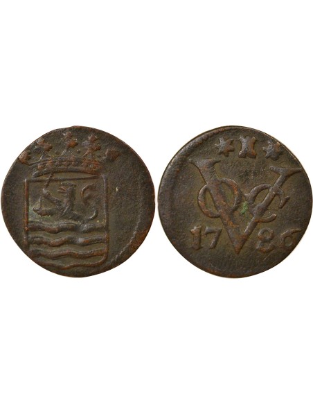 Pays-Bas VOC 1 duit Cuivre 1786 Middelburg