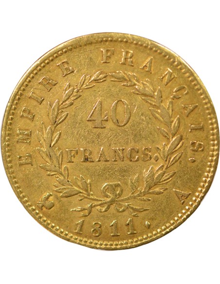 Roi d'Italie Empire 40 francs Or 1811 A - Paris