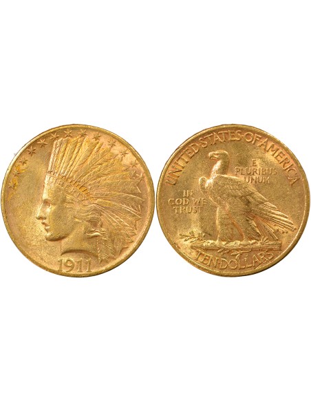 Etats Unis d'Amérique Tête d'Indien 10 dollars Or 1911 Philadelphie