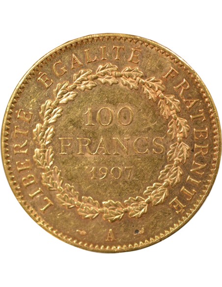 Liberté Egalité Fraternité 100 francs Or 1907 A - Paris
