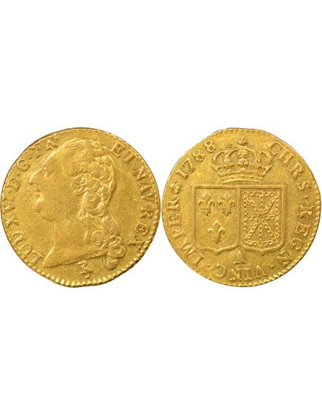 Louis XVI Tête nue 1 louis d'or Or 1788 A - Paris