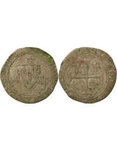 Charles VII A la Couronne 1 blanc à la couronne Billon 1436-1447