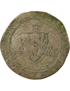 Charles VII A la Couronne 1 blanc à la couronne Billon 1436-1447 2