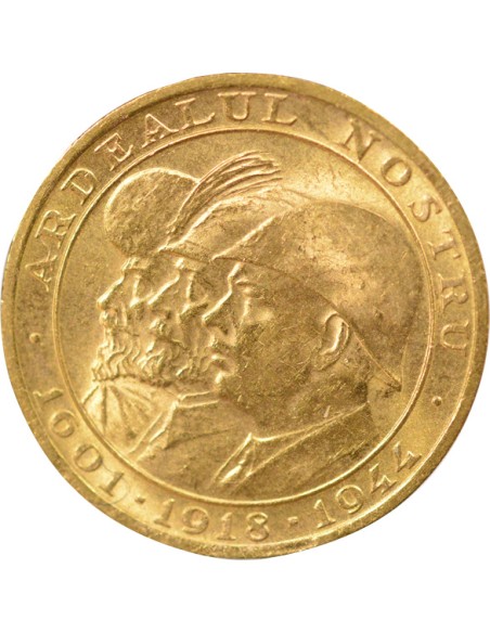 Roi de Roumanie Lib. de l'Ardeal du Nord 20 lei Or 1944 B Bucarest