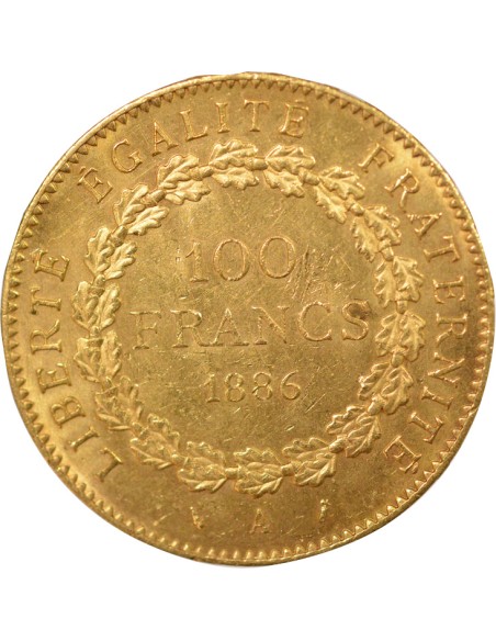 Dieu Protège la France 100 francs Or 1886 A - Paris