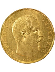 Napoléon III Tête nue 50 francs Or 1858 A - Paris 2