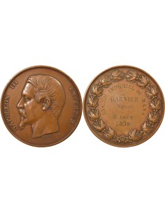 Lycée Impérial du Mans 1 jeton Cuivre 1859