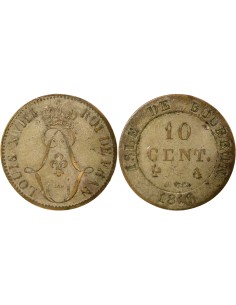 Réunion Louis XVIII 10 centimes Billon 1816 A - Paris