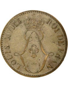 Réunion Louis XVIII 10 centimes Billon 1816 A - Paris 2