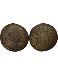 Rome Empire Constantin II Soldats aux 2 Étendards 1 nummus Cuivre 330-331 Arles