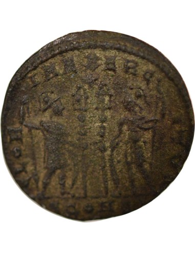 Rome Empire Constantin II Soldats aux 2 Étendards 1 nummus Cuivre 330-331 Arles