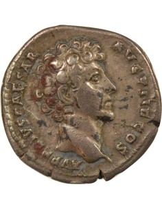 Rome Empire Marc Aurèle Instruments pontificaux 1 denier Argent 142 R Rome 2