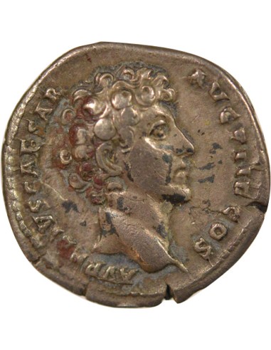 Rome Empire Marc Aurèle Instruments pontificaux 1 denier Argent 142 R Rome