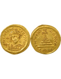 Empire Byzantin Tibère II Constantin 1 solidus Or 579-582 Constantinople