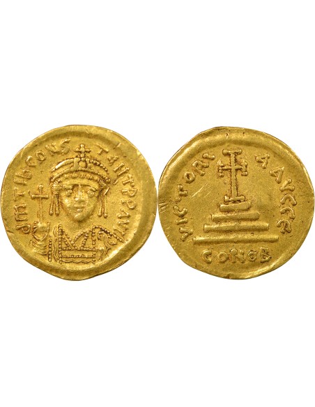 Empire Byzantin Tibère II Constantin 1 solidus Or 579-582 Constantinople