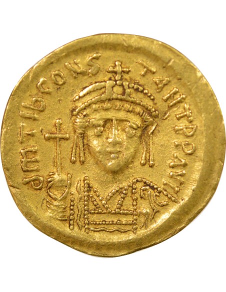 Empire Byzantin Tibère II Constantin 1 solidus Or 579-582 Constantinople