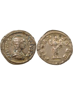 Rome Empire Plautille Pietas debout 1 denier Argent 203 R Rome