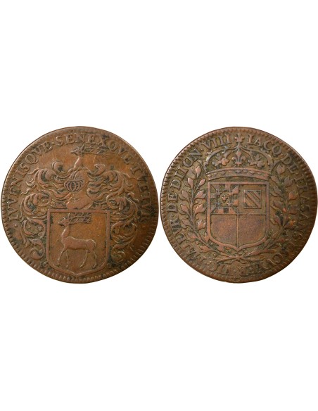 Jacques de Frasans Maire de Dijon 1 jeton Cuivre 1662 P Dijon