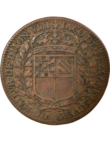 Jacques de Frasans Maire de Dijon 1 jeton Cuivre 1662 P Dijon