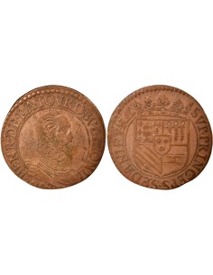 Henri de la Tour d'Auvergne Type 5 1 liard Cuivre 1614 Raucourt