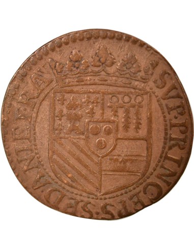 Henri de la Tour d'Auvergne Type 5 1 liard Cuivre 1614 Raucourt