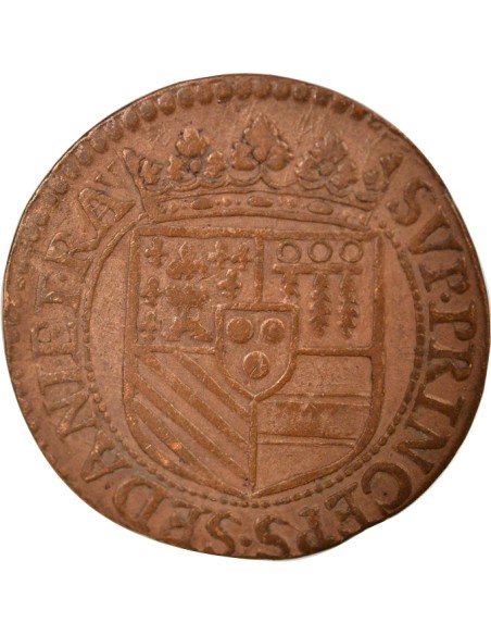 Henri de la Tour d'Auvergne Type 5 1 liard Cuivre 1614 Raucourt