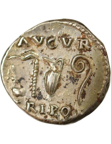 Rome Empire Vespasien Instruments Pontificaux 1 denier Argent 70-71 R Rome