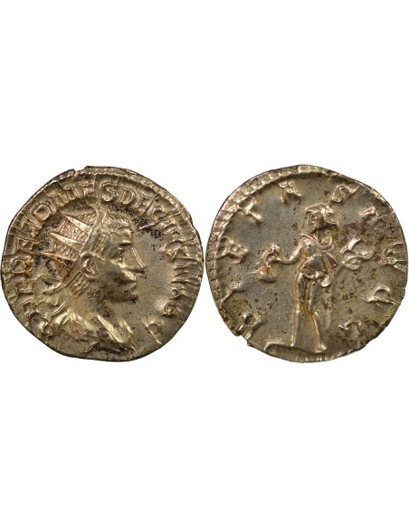 Rome Empire Herennius Etruscus Pietas debout 1 antoninien Billon 250 R Rome