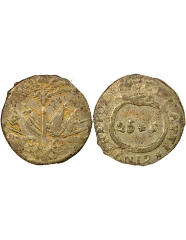 Haïti 25 centimes Argent 1815