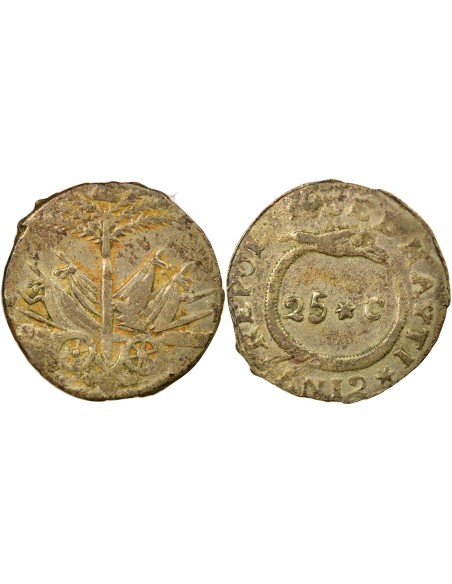 Haïti 25 centimes Argent 1815