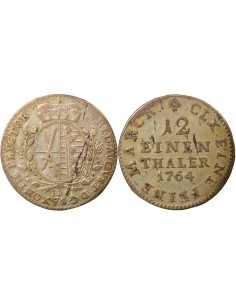 Etats Allemands (Saxe) Frederic Auguste III 1/12 thaler Billon 1764