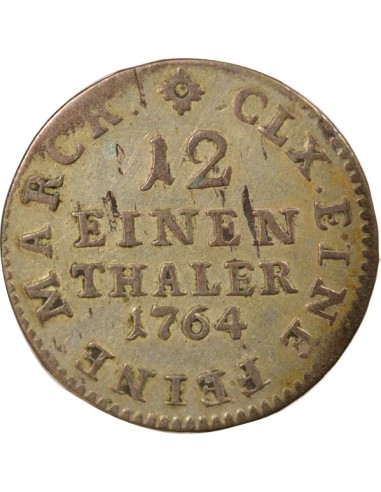 Etats Allemands (Saxe) Frederic Auguste III 1/12 thaler Billon 1764