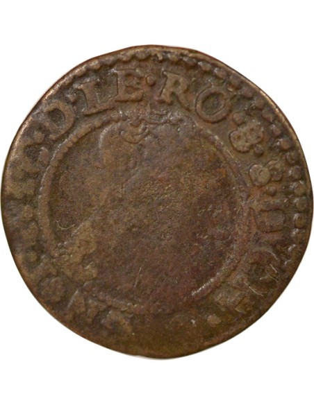 Seigneurie de Cugnon Jean-Théodore de Lowenstein Rochefort 1 double tournois Cuivre 1634 Cugnon