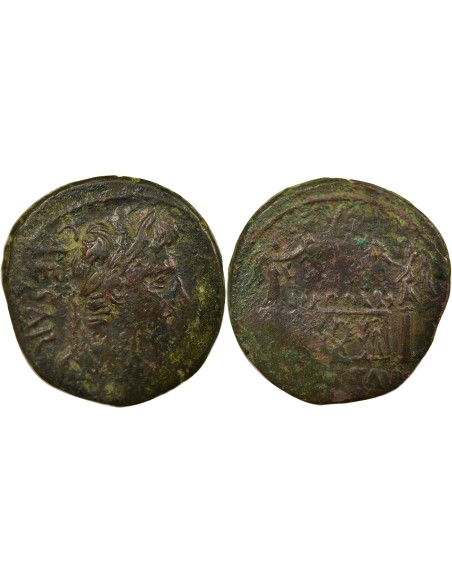 Rome Empire Auguste Autel des Gaules 1 as Bronze 7 / 3 Av JC D Lyon