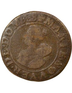 Marie de Bourbon Montpensier 1 double tournois Cuivre 1628 Trévoux 2