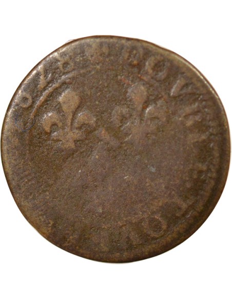 Marie de Bourbon Montpensier 1 double tournois Cuivre 1628 Trévoux