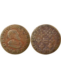 Maximilien de Béthune 1 double tournois Cuivre 1641 Henrichemont