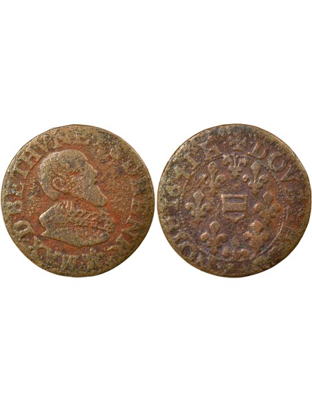 Maximilien de Béthune 1 double tournois Cuivre 1641 Henrichemont