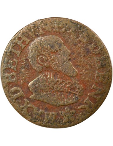 Maximilien de Béthune 1 double tournois Cuivre 1641 Henrichemont