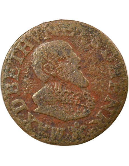 Maximilien de Béthune 1 double tournois Cuivre 1641 Henrichemont