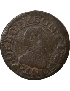 François de Bourbon-Conti Type 18 1 double tournois Cuivre 1605-1614 2