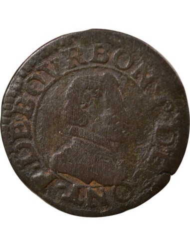François de Bourbon-Conti Type 18 1 double tournois Cuivre 1605-1614