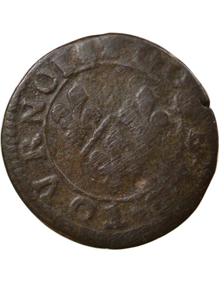 François de Bourbon-Conti Type 18 1 double tournois Cuivre 1605-1614
