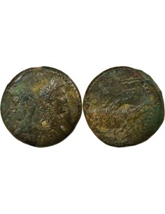 Rome - Provinces Auguste 1 dupondius Bronze 9-3 Av JC Nîmes