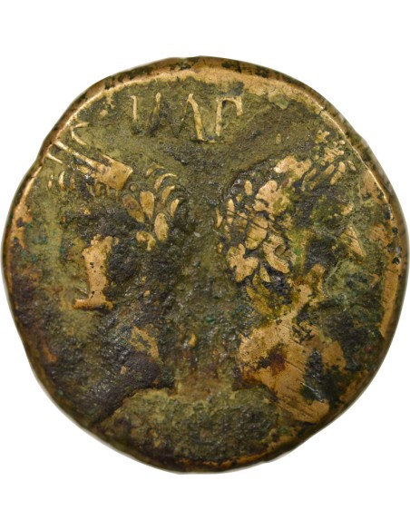 Rome - Provinces Auguste 1 dupondius Bronze 9-3 Av JC Nîmes