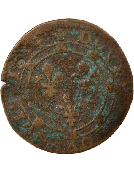 Charles Ier Gonzague 1 double tournois Cuivre 1634 Charleville